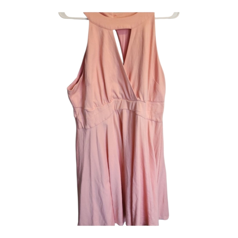 Torrid Fit & Flare Pink Peach Halter Mini Dress Size 20